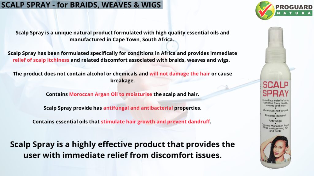 Scalp Spray - for braids, weaves and wigs